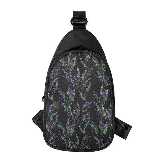 Embroidery Lavender Pattern Print Chest Bag