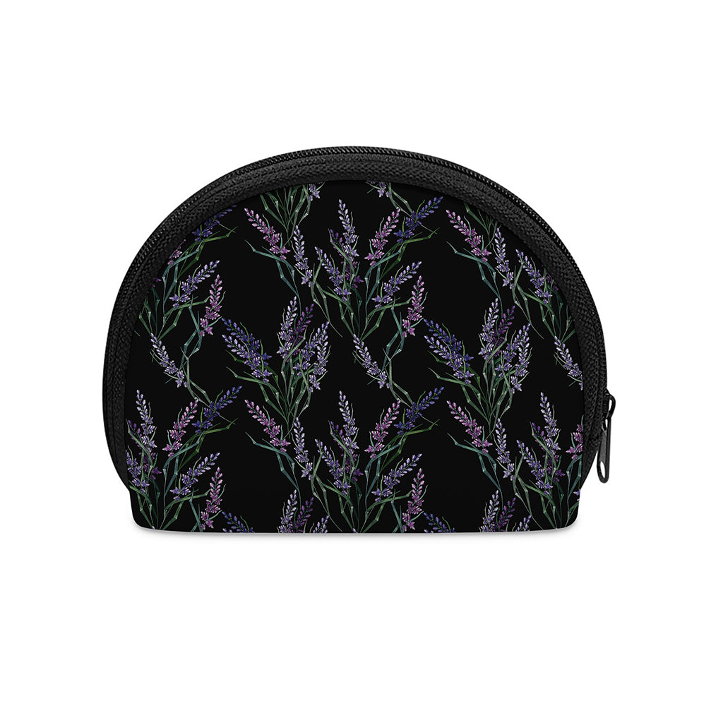 Embroidery Lavender Pattern Print Coin Purse