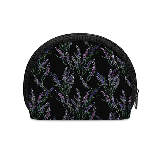 Embroidery Lavender Pattern Print Coin Purse
