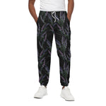 Embroidery Lavender Pattern Print Cotton Pants