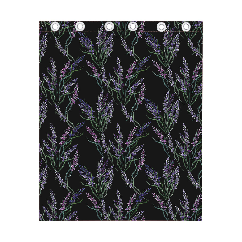 Embroidery Lavender Pattern Print Curtain