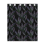 Embroidery Lavender Pattern Print Curtain