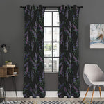Embroidery Lavender Pattern Print Curtain