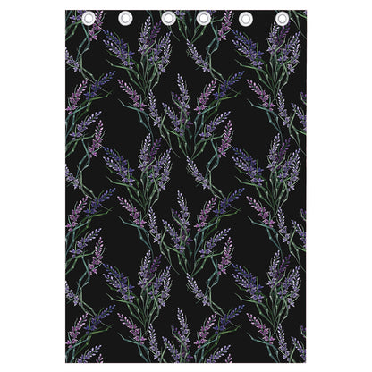 Embroidery Lavender Pattern Print Curtain