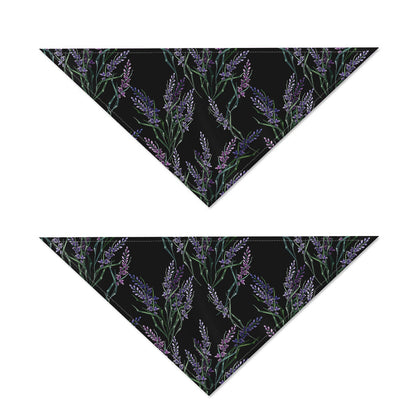 Embroidery Lavender Pattern Print Dog Bandana