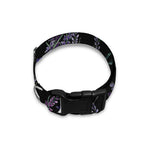 Embroidery Lavender Pattern Print Dog Collar