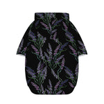 Embroidery Lavender Pattern Print Dog Zip Up Hoodie