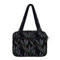 Embroidery Lavender Pattern Print Double Strap Bible Bag