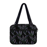 Embroidery Lavender Pattern Print Double Strap Bible Bag