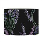 Embroidery Lavender Pattern Print Drum Lamp Shade