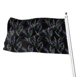Embroidery Lavender Pattern Print Flag
