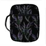 Embroidery Lavender Pattern Print Front Pocket Bible Bag