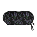 Embroidery Lavender Pattern Print Glasses Case
