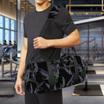Embroidery Lavender Pattern Print Gym Bag