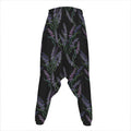 Embroidery Lavender Pattern Print Hammer Pants