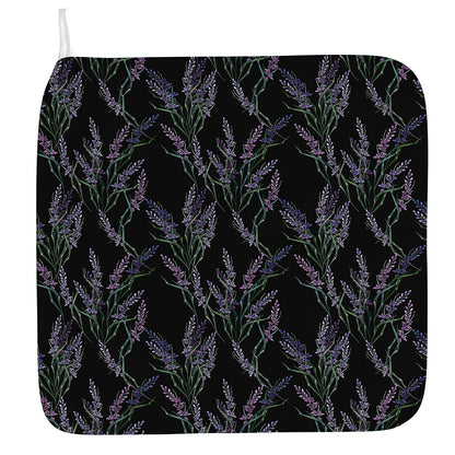 Embroidery Lavender Pattern Print Hand Towel