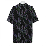 Embroidery Lavender Pattern Print Hawaiian Shirt