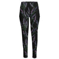 Embroidery Lavender Pattern Print High-Waisted Pocket Leggings