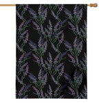 Embroidery Lavender Pattern Print House Flag