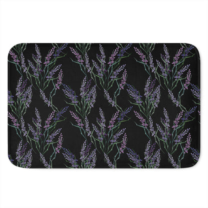 Embroidery Lavender Pattern Print Indoor Door Mat