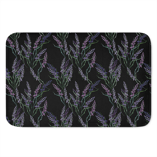 Embroidery Lavender Pattern Print Indoor Door Mat
