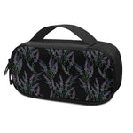 Embroidery Lavender Pattern Print Insulin Cooler Travel Case