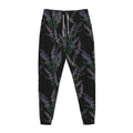Embroidery Lavender Pattern Print Jogger Pants