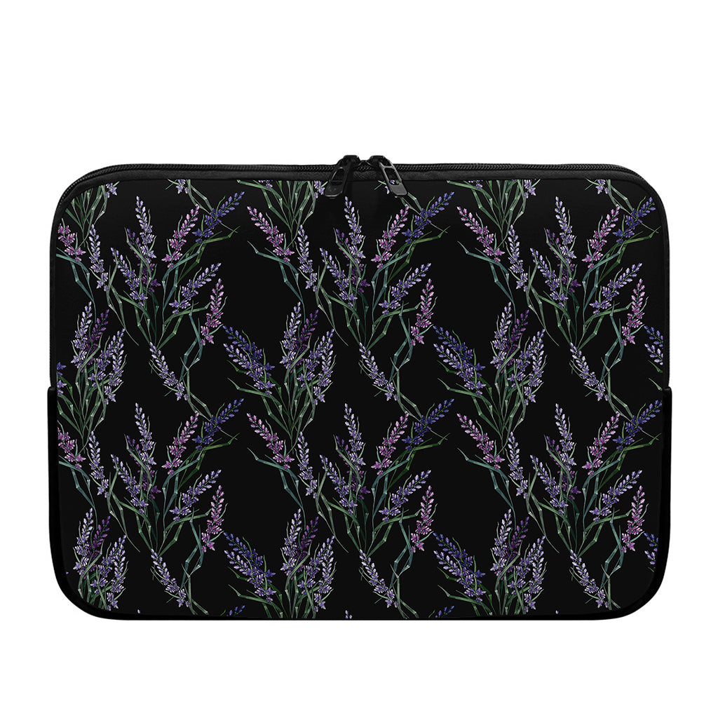Embroidery Lavender Pattern Print Laptop Sleeve