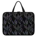 Embroidery Lavender Pattern Print Laptop Sleeve With Handle