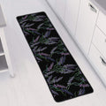 Embroidery Lavender Pattern Print Long Kitchen Mat