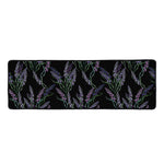 Embroidery Lavender Pattern Print Long Kitchen Mat