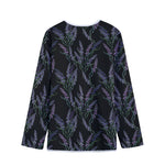 Embroidery Lavender Pattern Print Long Sleeve Short Coat