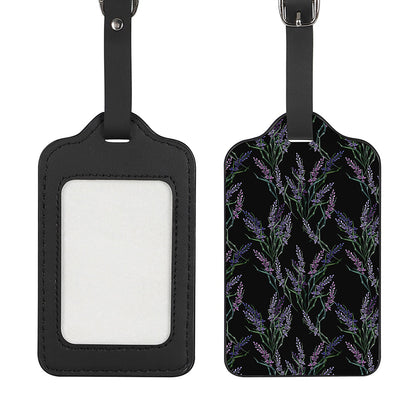 Embroidery Lavender Pattern Print Luggage Tag