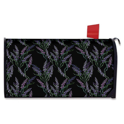 Embroidery Lavender Pattern Print Mailbox Cover