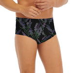 Embroidery Lavender Pattern Print Men's Briefs