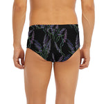 Embroidery Lavender Pattern Print Men's Briefs