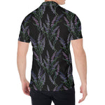Embroidery Lavender Pattern Print Men's Shirt