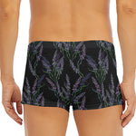 Embroidery Lavender Pattern Print Men's Short Boxer Briefs
