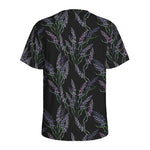 Embroidery Lavender Pattern Print Men's Sports T-Shirt