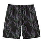 Embroidery Lavender Pattern Print Men's Swim Trunks