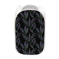 Embroidery Lavender Pattern Print Mesh Laundry Hamper