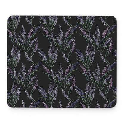 Embroidery Lavender Pattern Print Mouse Pad