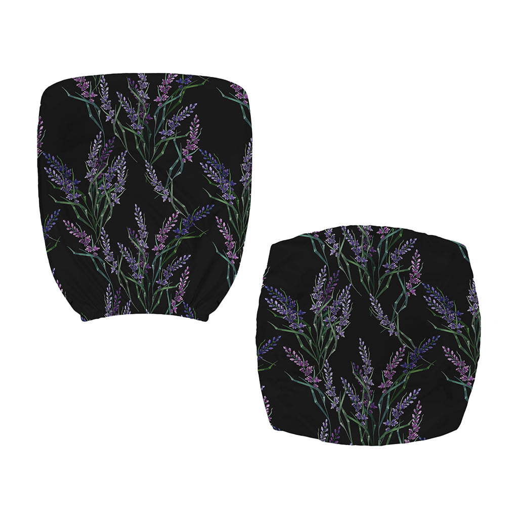 Embroidery Lavender Pattern Print Office Chair Cover