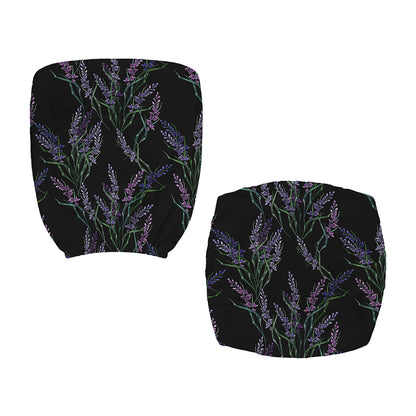 Embroidery Lavender Pattern Print Office Chair Cover