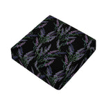 Embroidery Lavender Pattern Print Outdoor Seat Cushion Cover