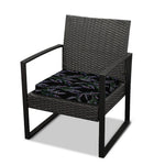 Embroidery Lavender Pattern Print Outdoor Seat Cushion Cover