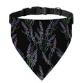 Embroidery Lavender Pattern Print Over The Collar Dog Bandana