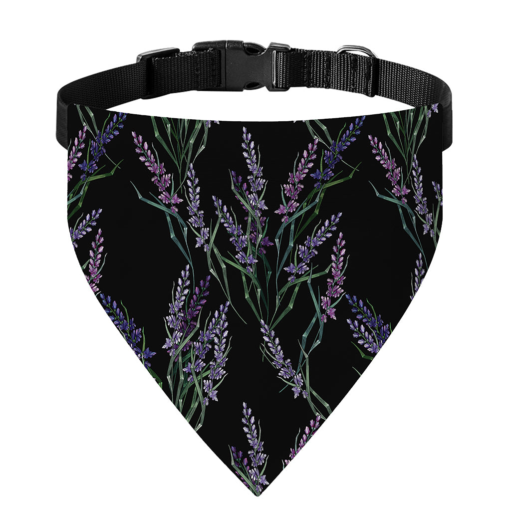 Embroidery Lavender Pattern Print Over The Collar Dog Bandana