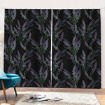 Embroidery Lavender Pattern Print Pencil Pleat Curtains