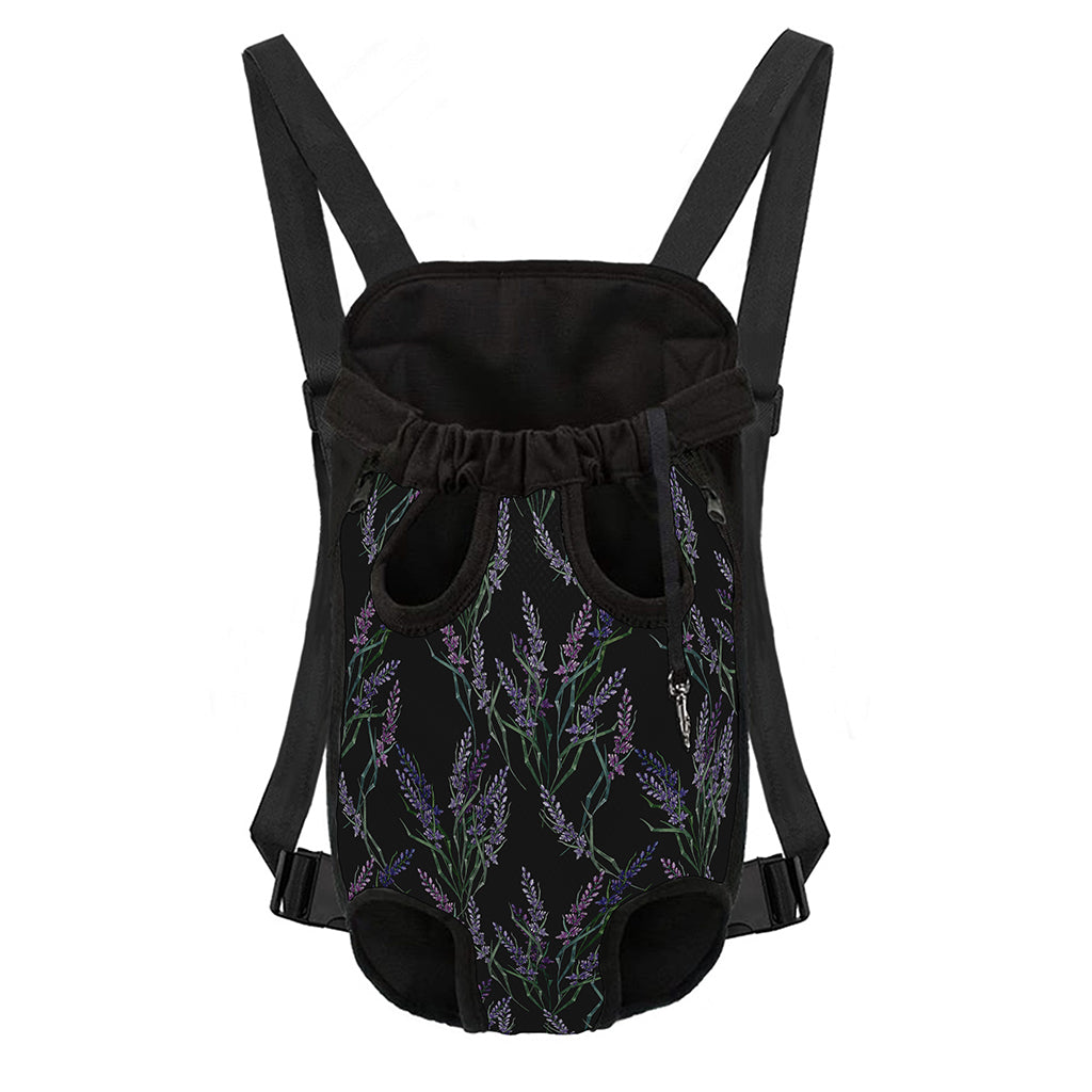 Embroidery Lavender Pattern Print Pet Carrier Backpack